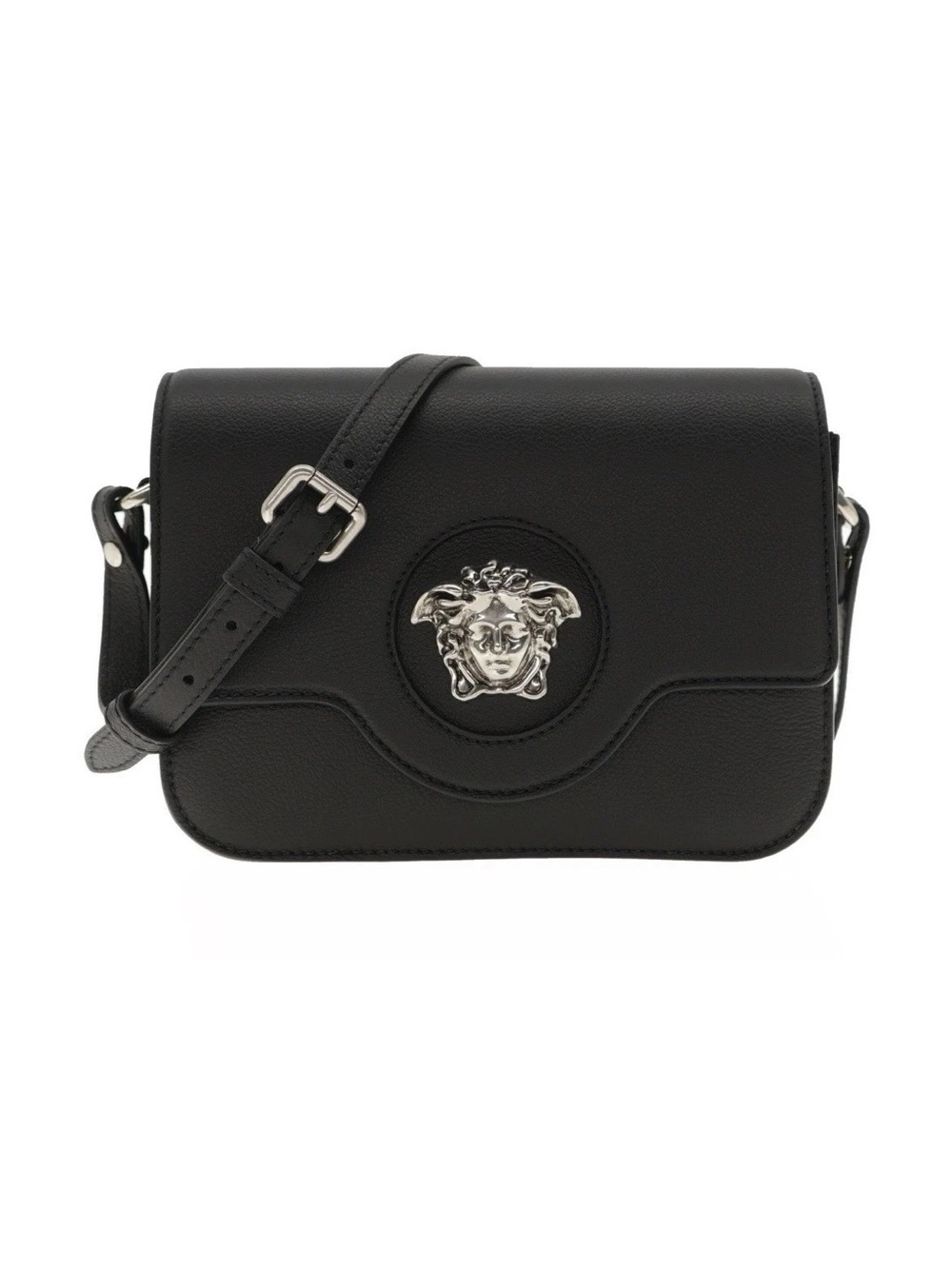 Versace Black Leather Medusa Crossbody Bag $1600